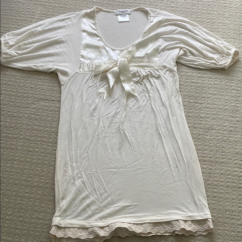 DIOR Ivory Nightgown with bow